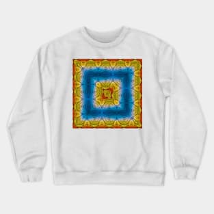 square creative design inspired by nature rainbow coloured pattern Crewneck Sweatshirt